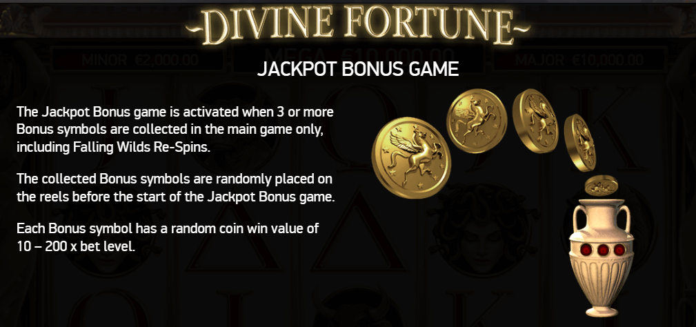 Divine Fortune Jackpot Bonus Game