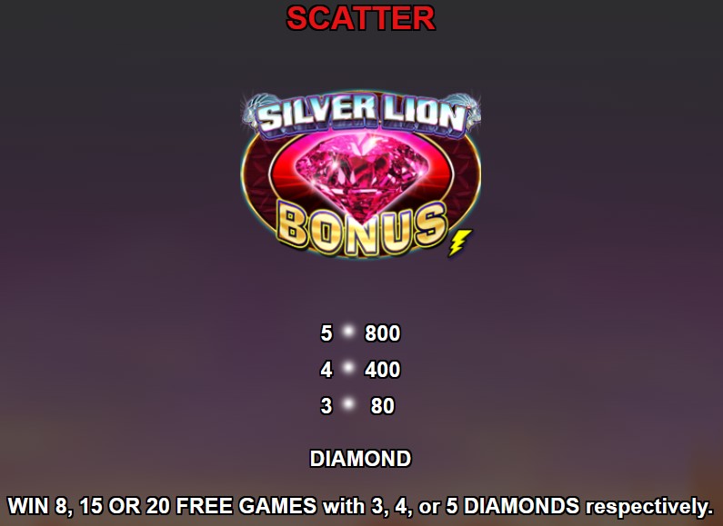 silver lion scatter