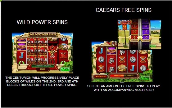 Centurion Caesars Free Spins & Wild Power Spins