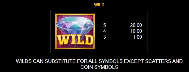6 Tokens of Gold Wild Symbol
