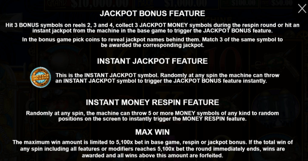 The Amazing Money Machine Jackpot