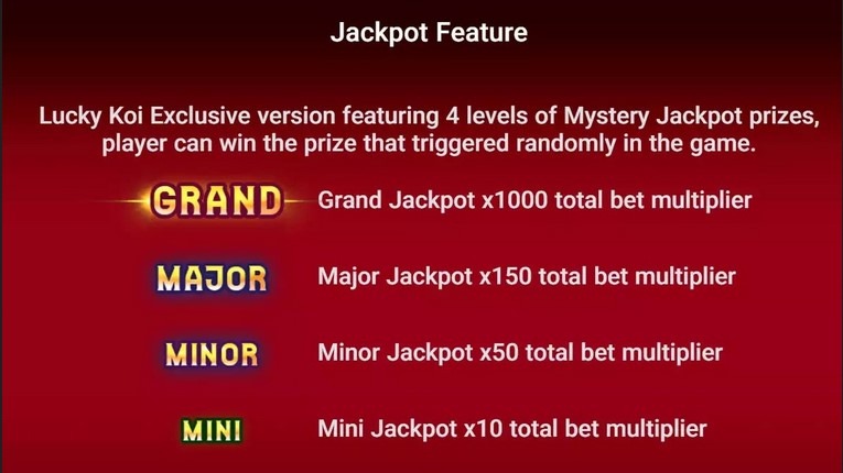 Lucky Koi Exclusive Jackpot Feature